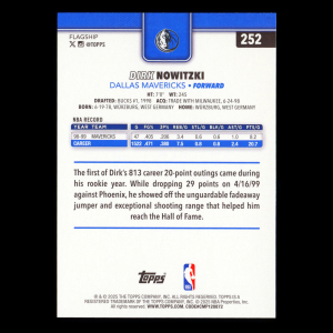 Dirk Nowitzki 2025-26 Topps Mavericks