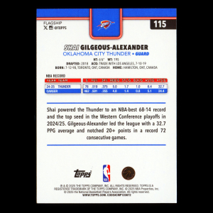 Shai Gilgeous-Alexander 2025-26 Topps Thunder