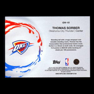 Thomas Sorber RC 2025-26 Topps Generation Now Thunder