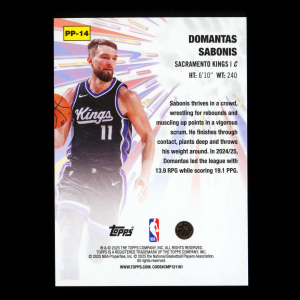 Domantas Sabonis 2025-26 Topps Power Players Kings