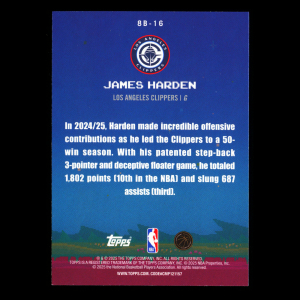 James Harden 2025-26 Topps 8-Bit Ballers Clippers