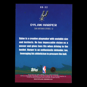 Dylan Harper RC 2025-26 Topps 8-Bit Ballers Rookie Spurs