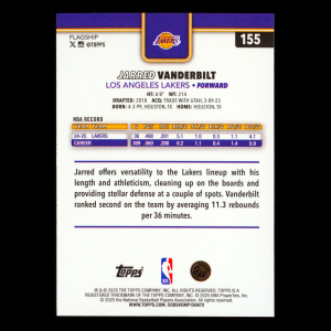 Jarred Vanderbilt 2025-26 Topps Rainbow Foil Lakers