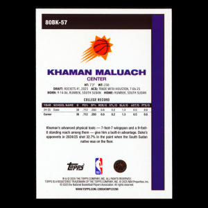 Khaman Maluach RC 2025-26 Topps '80-81 Topps Rookie Suns