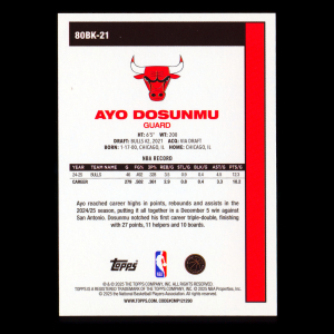 Ayo Dosunmu 2025-26 Topps '80-81 Topps Bulls