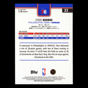 Paul George 2025-26 Topps Holo Foil 76ers