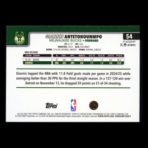 Giannis Antetokounmpo 2025-26 Topps Bucks