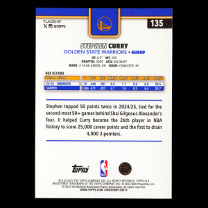 Stephen Curry 2025-26 Topps Warriors