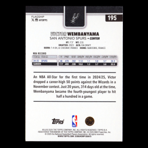 Victor Wembanyama 2025-26 Topps Spurs