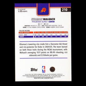 Khaman Maluach RC 2025-26 Topps Rookie Suns