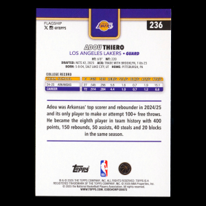 Adou Thiero RC 2025-26 Topps Rookie Lakers