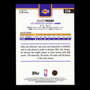 Adou Thiero RC 2025-26 Topps Rookie Lakers