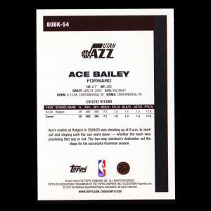 Ace Bailey RC 2025-26 Topps '80-81 Topps Rookie Jazz