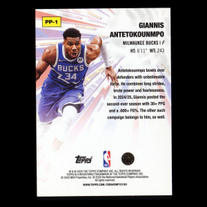 Giannis Antetokounmpo 2025-26 Topps Power Players Bucks