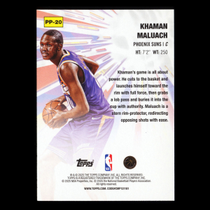 Khaman Maluach RC 2025-26 Topps Power Players Rookie Suns