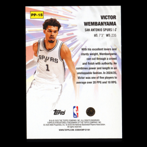 Victor Wembanyama 2025-26 Topps Power Players Spurs
