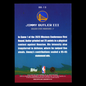 Jimmy Butler III 2025-26 Topps 8-Bit Ballers Warriors