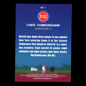 Cade Cunningham 2025-26 Topps 8-Bit Ballers Pistons