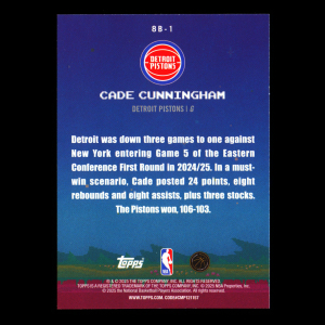 Cade Cunningham 2025-26 Topps 8-Bit Ballers Pistons