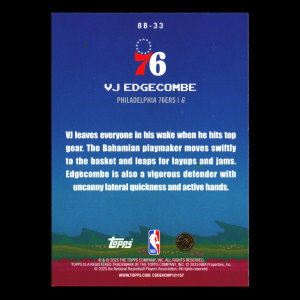 VJ Edgecombe RC 2025-26 Topps 8-Bit Ballers Rookie 76ers