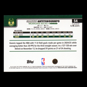 Giannis Antetokounmpo 2025-26 Topps Bucks