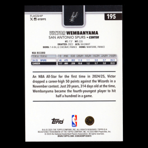 Victor Wembanyama 2025-26 Topps Spurs