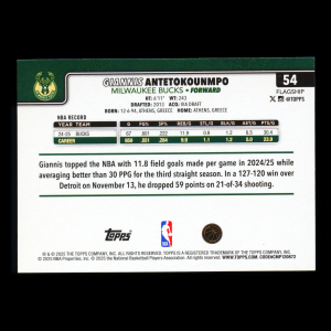 Giannis Antetokounmpo 2025-26 Topps Bucks