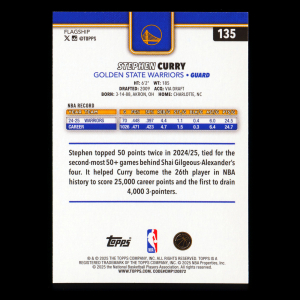 Stephen Curry 2025-26 Topps Warriors