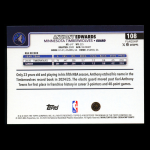 Anthony Edwards 2025-26 Topps Timberwolves