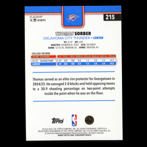Thomas Sorber RC 2025-26 Topps Rookie Thunder