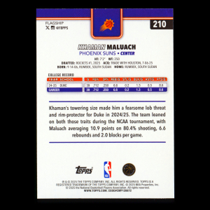 Khaman Maluach RC 2025-26 Topps Rookie Suns