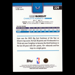 Liam McNeeley RC 2025-26 Topps Rookie Hornets