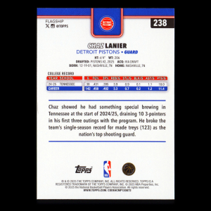 Chaz Lanier RC 2025-26 Topps Rookie Pistons