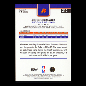 Khaman Maluach RC 2025-26 Topps Rookie Suns