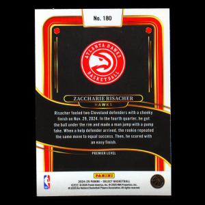 Zaccharie Risacher RC 2024-25 Select Blue Rookie Hawks