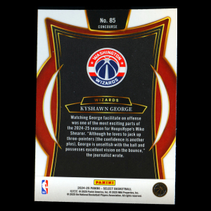 Kyshawn George RC 2024-25 Select Blue Rookie Wizards