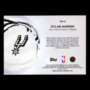 Dylan Harper RC 2025-26 Topps Generation Now Rookie Spurs