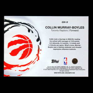Collin Murray-Boyles RC 2025-26 Topps Generation Now Rookie Raptors