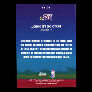 John Stockton 2025-26 Topps 8-Bit Ballers Jazz