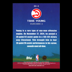 Trae Young 2025-26 Topps 8-Bit Ballers Hawks