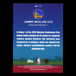Jimmy Butler III 2025-26 Topps 8-Bit Ballers Warriors