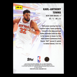 Karl-Anthony Towns 2025-26 Topps Power Players Holo Foil Knicks