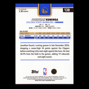 Jonathan Kuminga 2025-26 Topps Season Tip Off Warriors