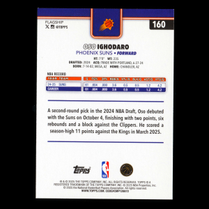 Oso Ighodaro 2025-26 Topps Season Tip Off Suns