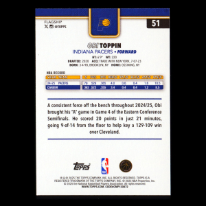 Obi Toppin 2025-26 Topps Season Tip Off Pacers