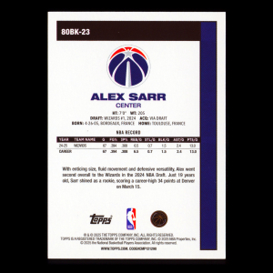 Alex Sarr 2025-26 Topps '80-81 Topps Retro Wizards