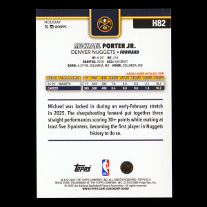 Michael Porter Jr. 2025-26 Topps Holiday Nuggets