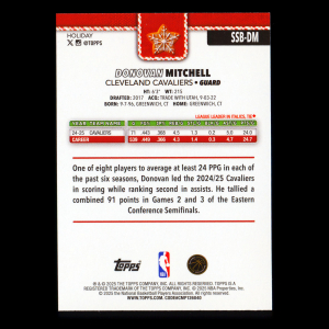 Donovan Mitchell 2025-26 Topps Holiday Back Variations Cavaliers