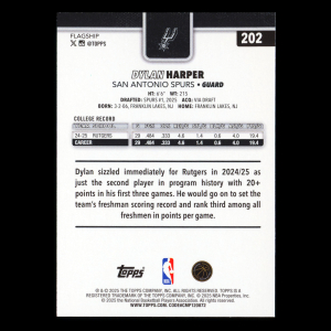Dylan Harper RC 2025-26 Topps Rookie Spurs