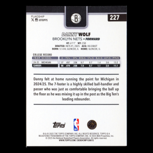 Danny Wolf RC 2025-26 Topps Rookie Nets